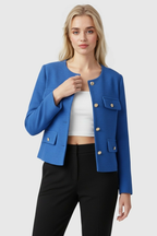Isabella | Stylish Blue Winter Jacket with Versatile Design - Lumina
