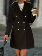 Isabella | Tailored A-Line Coat with Classic Lapels - Lumina