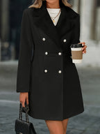 Isabella | Tailored A-Line Coat with Classic Lapels - Lumina