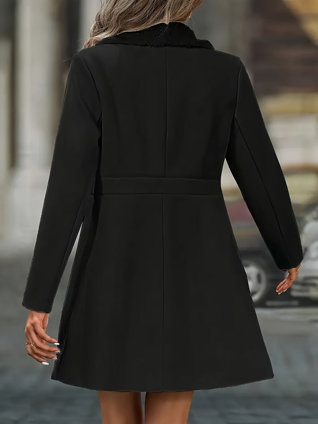 Isabella | Tailored A-Line Coat with Classic Lapels - Lumina