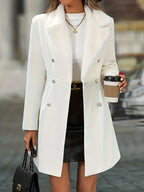 Isabella | Tailored A-Line Coat with Classic Lapels - Lumina