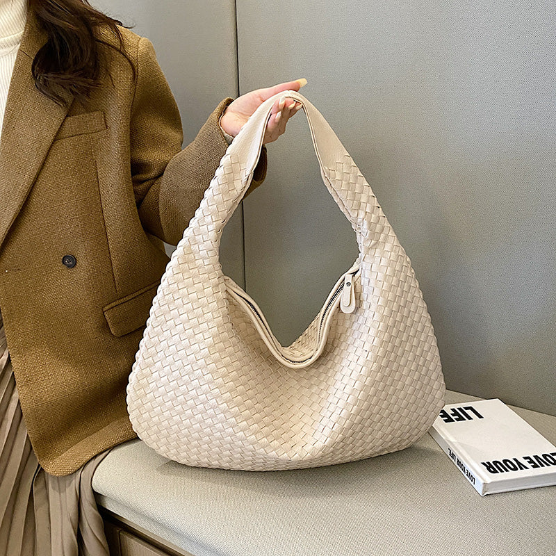 Isabella | Unique Woven Eco-Leather Design Shoulder Bag - Lumina