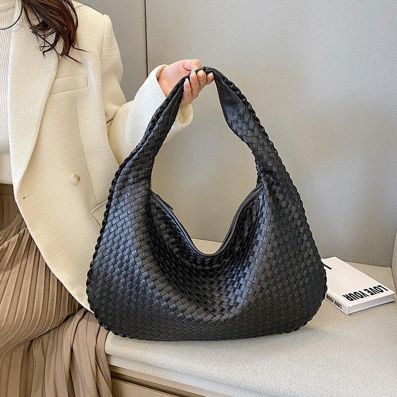 Isabella | Unique Woven Eco-Leather Design Shoulder Bag - Lumina