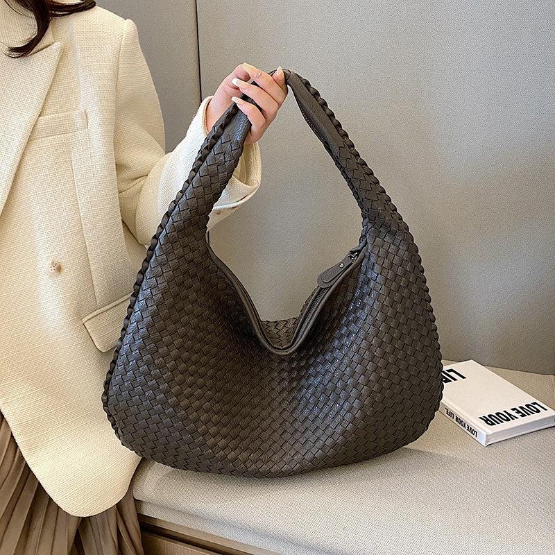 Isabella | Unique Woven Eco-Leather Design Shoulder Bag - Lumina