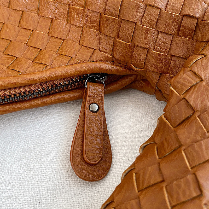 Isabella | Unique Woven Eco-Leather Design Shoulder Bag - Lumina