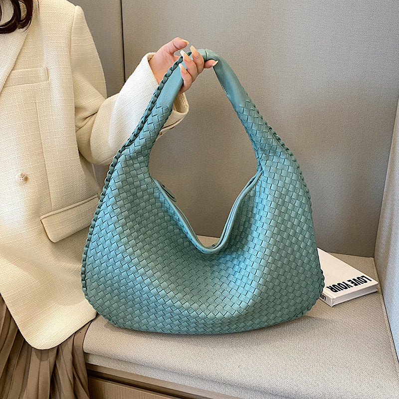 Isabella | Unique Woven Eco-Leather Design Shoulder Bag - Lumina