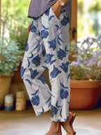 Isabella | Vibrant Cropped Trousers with Flattering Fit - Lumina