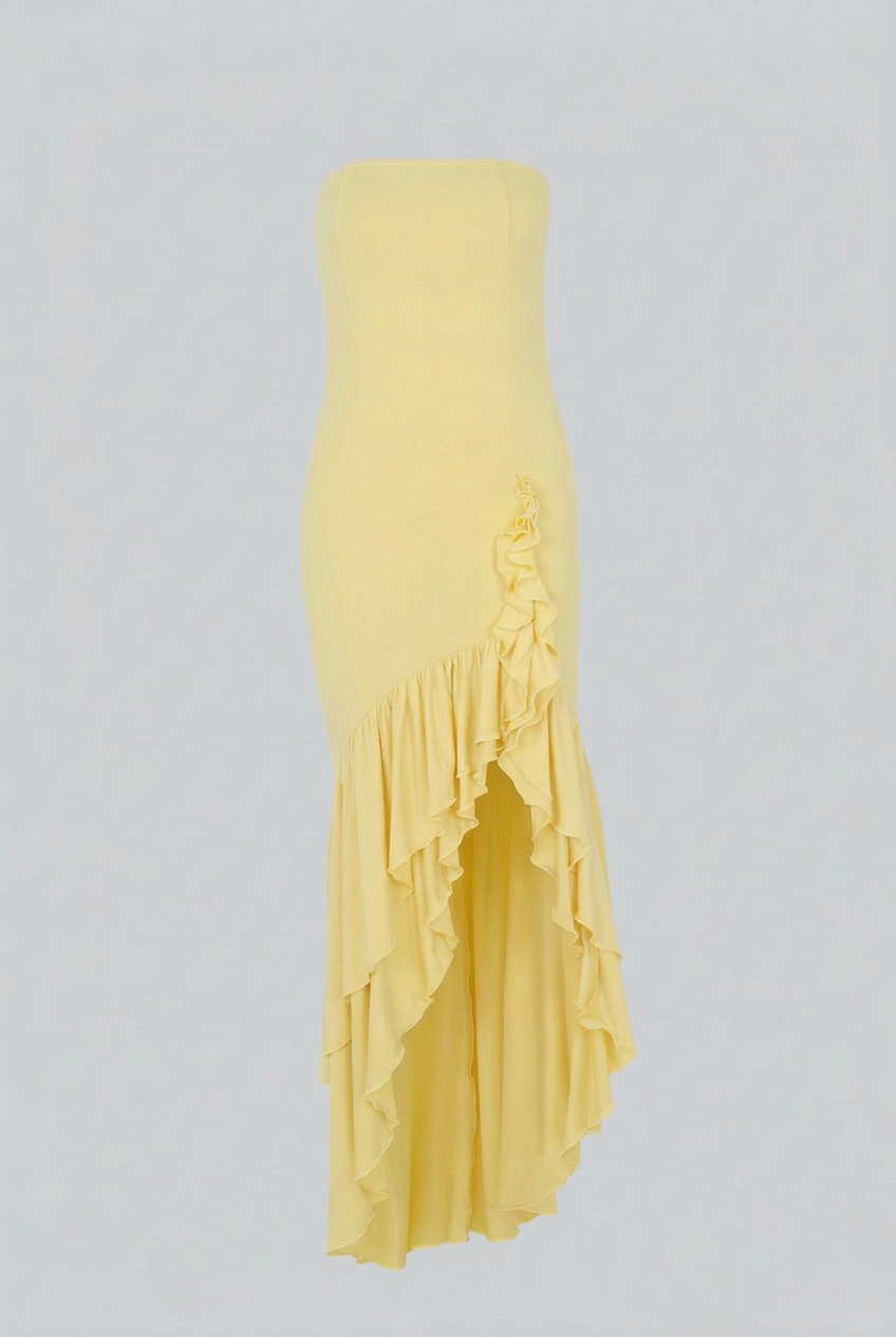 Isabella | Vibrant Off-Shoulder Dress with Ruffle Detail - Lumina