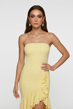 Isabella | Vibrant Off-Shoulder Dress with Ruffle Detail - Lumina