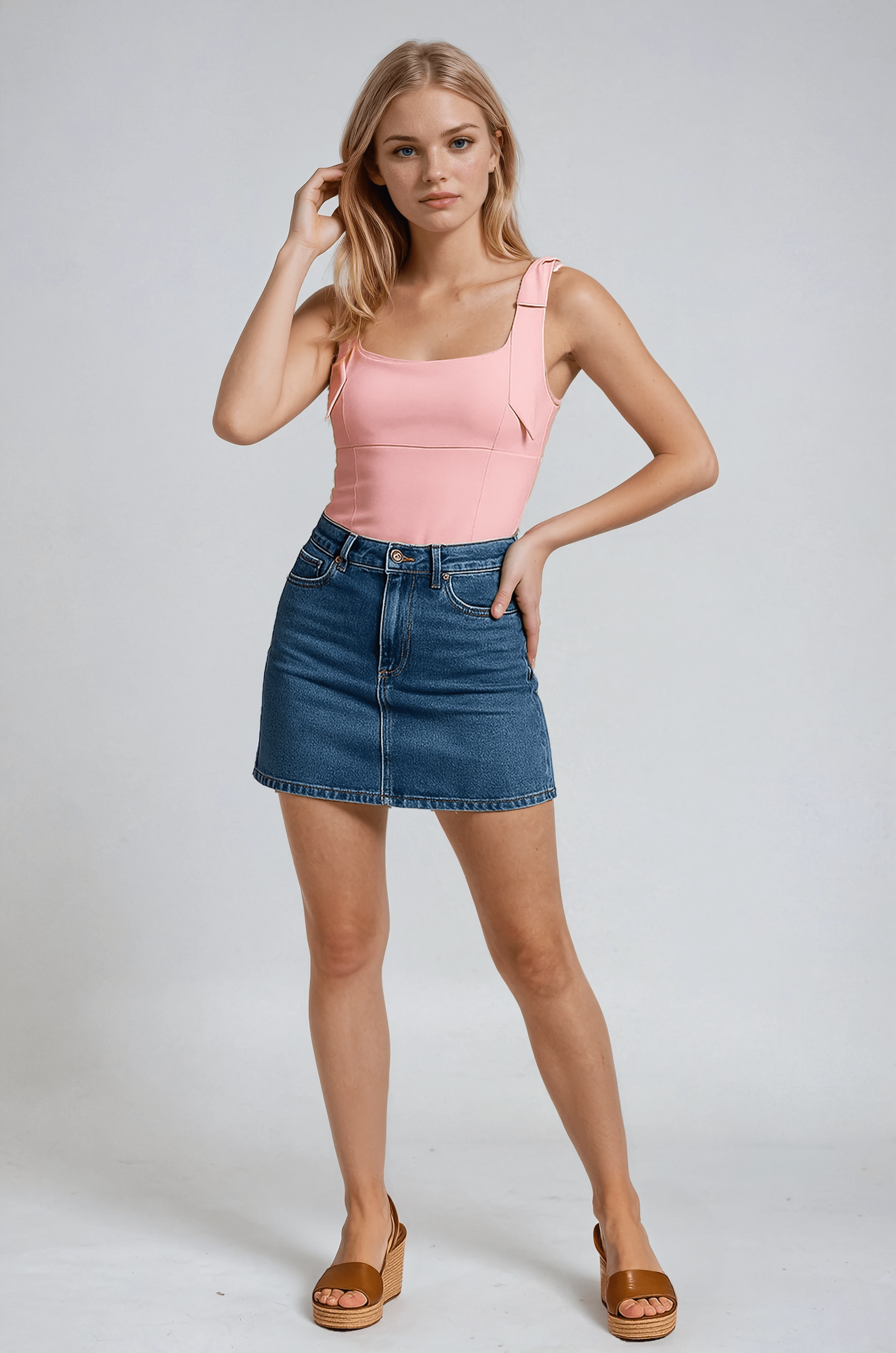 Isabella | Vibrant Pink Cami Top with Playful Bow Detail - Lumina