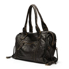 Isabella | Vintage-Inspired Black Handbag with Spacious Design - Lumina