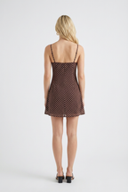 Isabella | Vintage Polka Dot Mini Dress with Ruffled Hem - Lumina