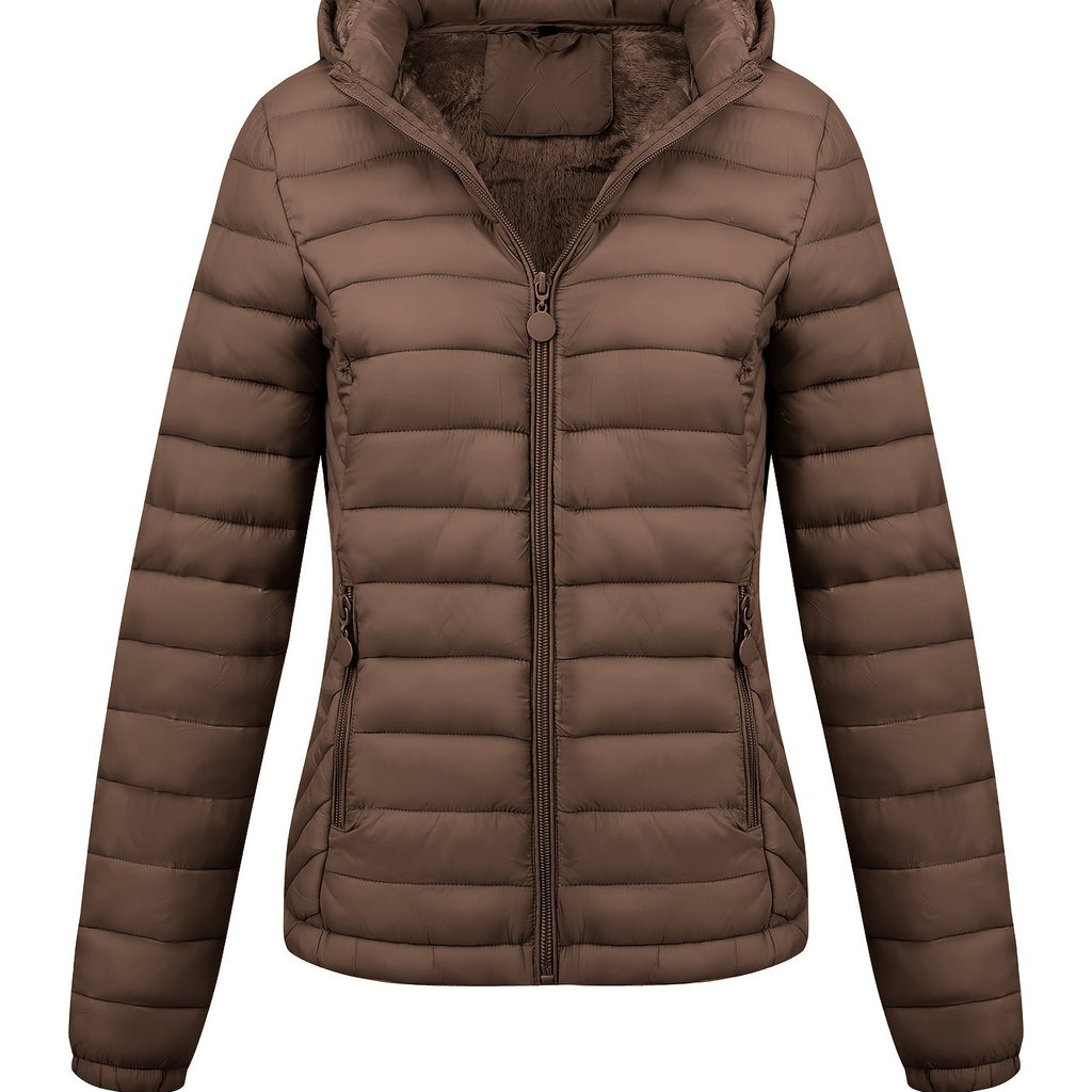 Isla | Lightweight Quilted Hooded Puffer Jacket with Fleece Lining - Lumina