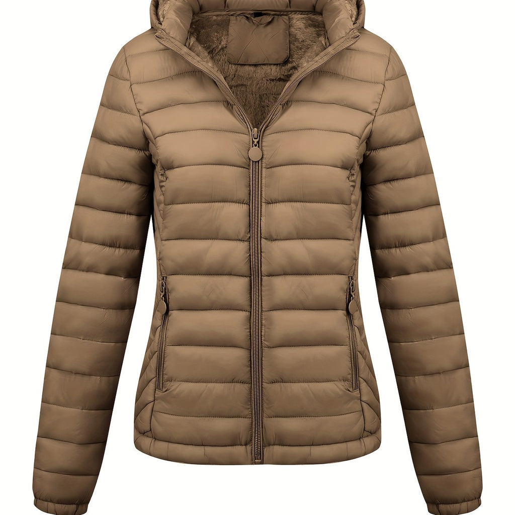 Isla | Lightweight Quilted Hooded Puffer Jacket with Fleece Lining - Lumina