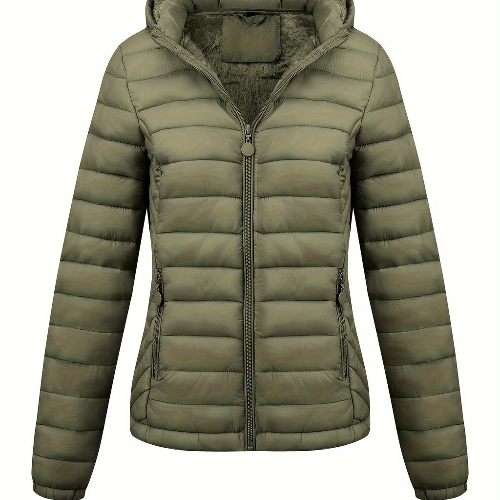 Isla | Lightweight Quilted Hooded Puffer Jacket with Fleece Lining - Lumina