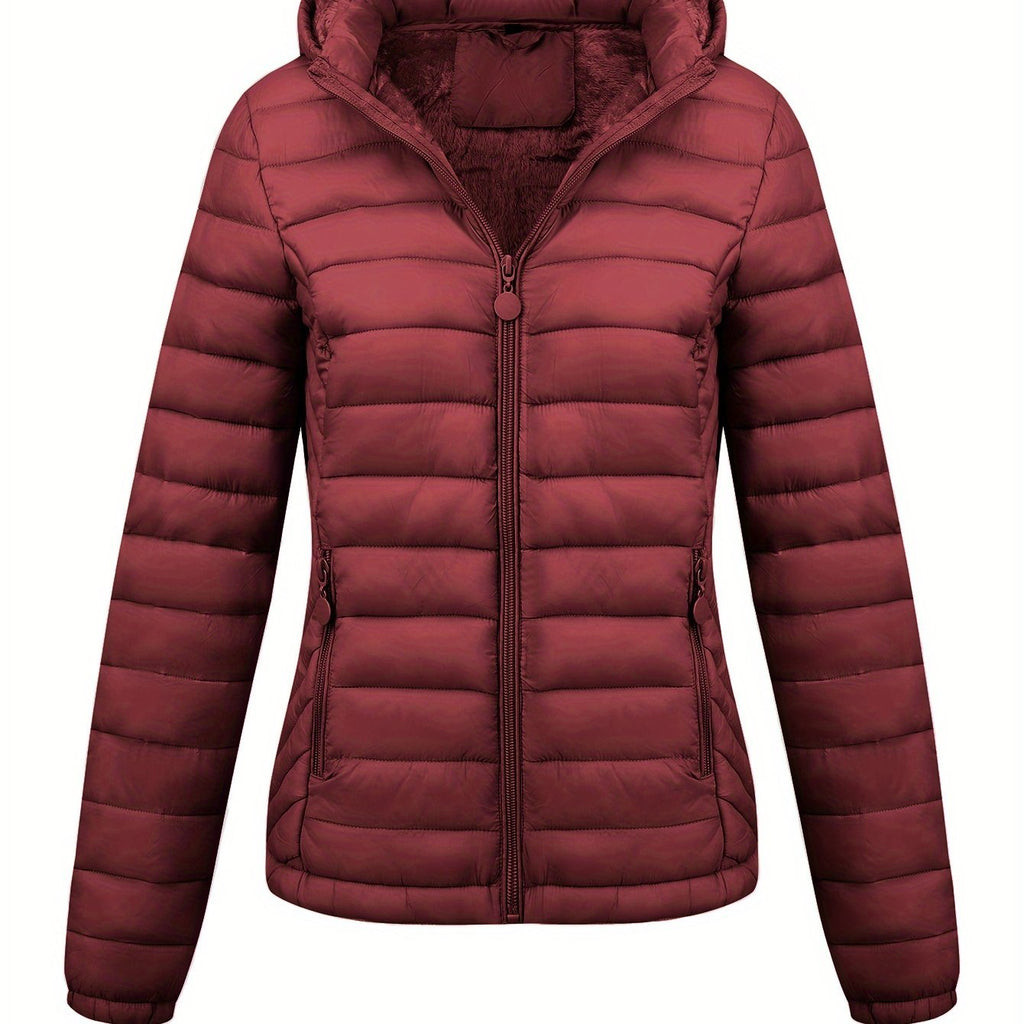 Isla | Lightweight Quilted Hooded Puffer Jacket with Fleece Lining - Lumina