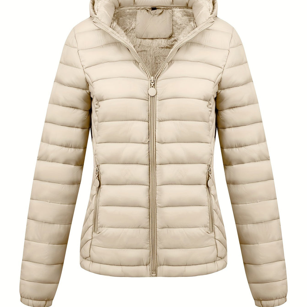 Isla | Lightweight Quilted Hooded Puffer Jacket with Fleece Lining - Lumina