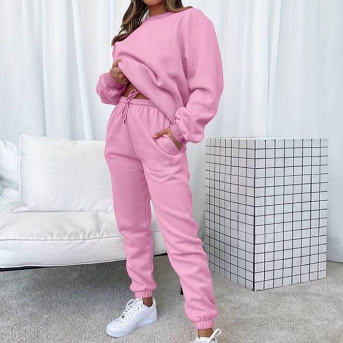 Jenna | Relaxed Minimalist Sweat Set with Jogger Pants - Lumina
