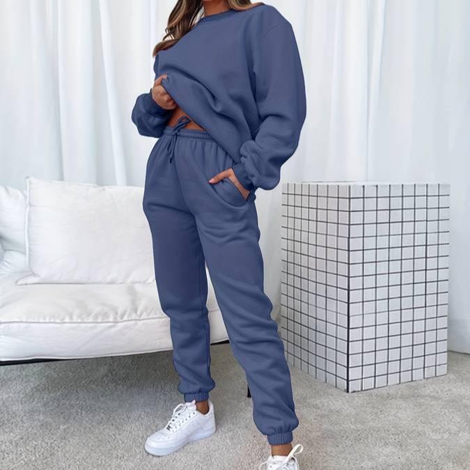 Jenna | Relaxed Minimalist Sweat Set with Jogger Pants - Lumina