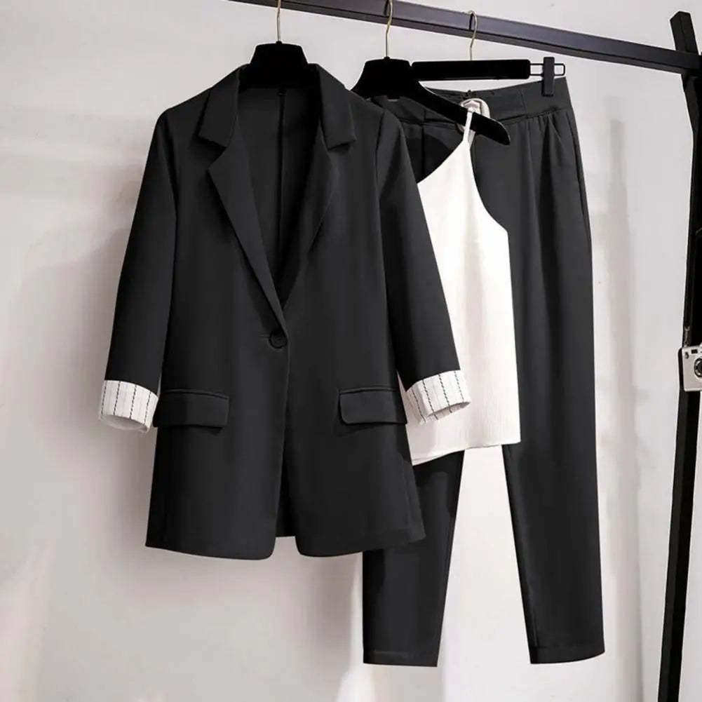 Joanna | Tailored Blazer, Sleek Pants & Versatile Top - 2 Piece Matching Outfit - Lumina