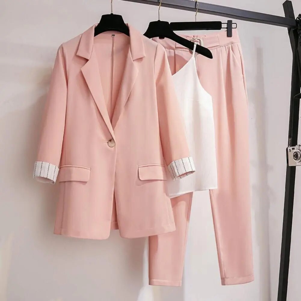 Joanna | Tailored Blazer, Sleek Pants & Versatile Top - 2 Piece Matching Outfit - Lumina