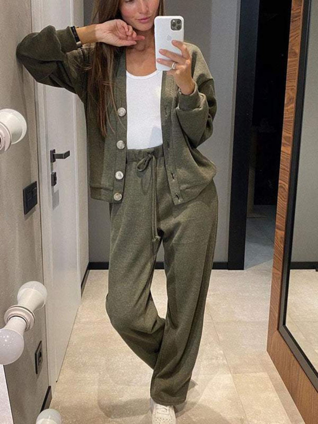 Kylie | Relaxed Cardigan and Drawstring Pants Set - Lumina