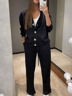 Kylie | Relaxed Cardigan and Drawstring Pants Set - Lumina
