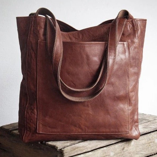 Lauren | Elegant Black Leather Handbag with Spacious Interior - Lumina