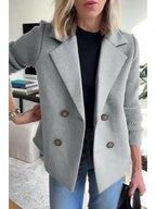 Harper | Button patchwork sleeves casual coat