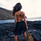 Valence | Mini Dress Smocked Bust Straps - Lumina