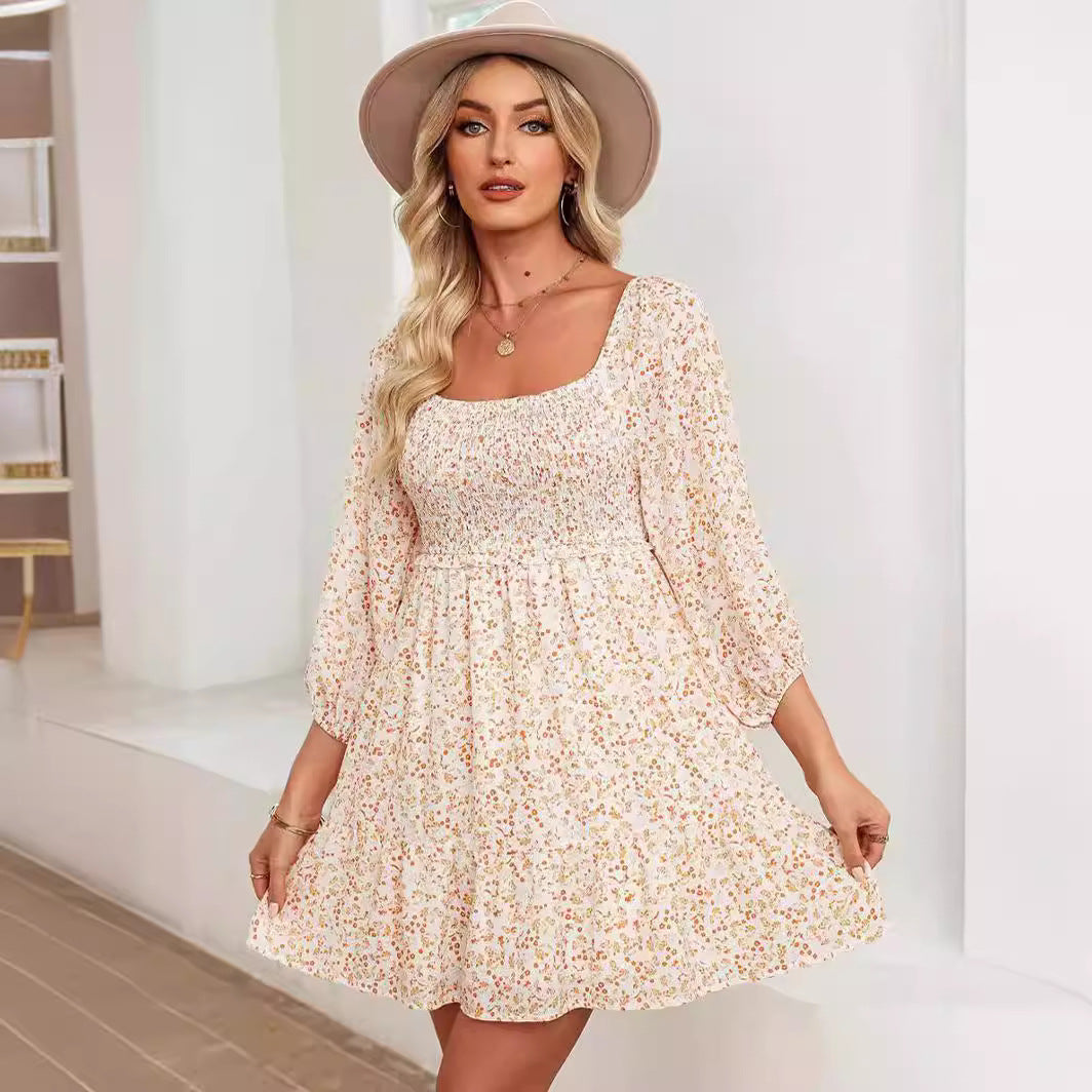 Elara Whisper Breeze | A-Line Dress - Lumina