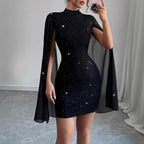 Aurora Belle Celeste | Mini Cape Dress - Lumina