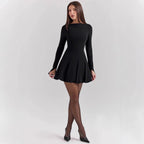 Elara | Long Sleeve Structured Mini Dress - Lumina
