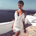 Kai | Mini Dress with Fringed Detailing - Lumina