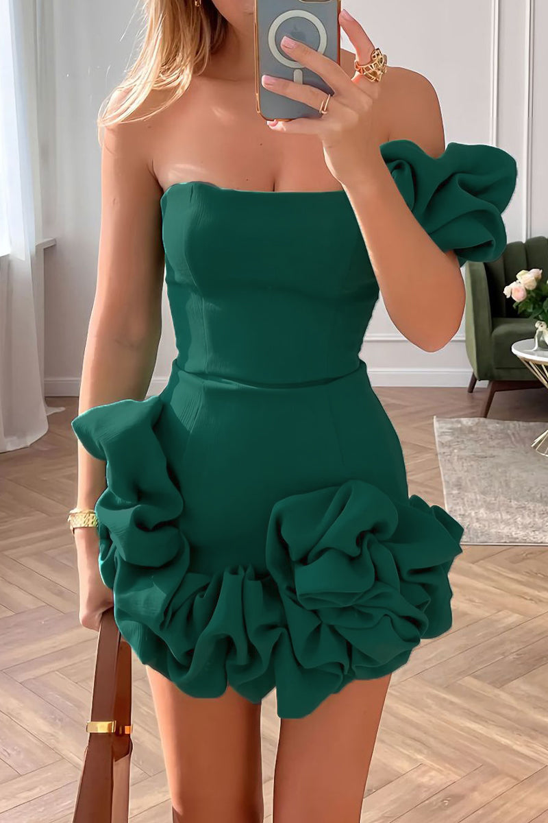 Aurelia | One-Shoulder Mini Dress - Lumina