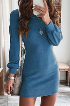 Aria | Knitted Sweater Dress Mini - Lumina
