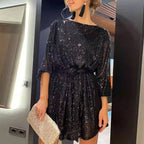 Aria Sapphire | Sequin Mini Dress - Lumina