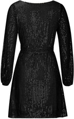 Aria Sapphire | Sequin Mini Dress - Lumina