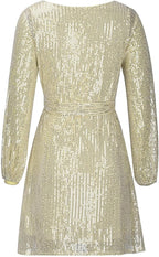 Aria Sapphire | Sequin Mini Dress - Lumina