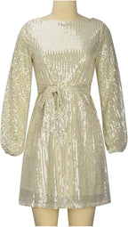 Aria Sapphire | Sequin Mini Dress - Lumina