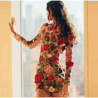 Nova | Mini Dress Floral Embroidery - Lumina