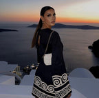 Nova | Loose Fit Dress Geometric Pattern - Lumina
