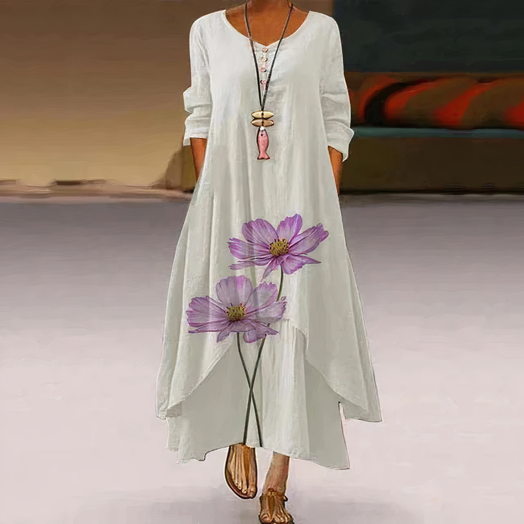 Aurelia | Casual Long Sleeve Dress - Lumina