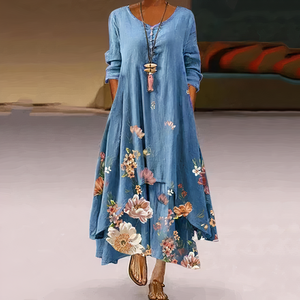 Aurelia | Casual Long Sleeve Dress - Lumina