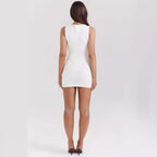 Astra Luxe Minimalist White | Mini Dress - Lumina