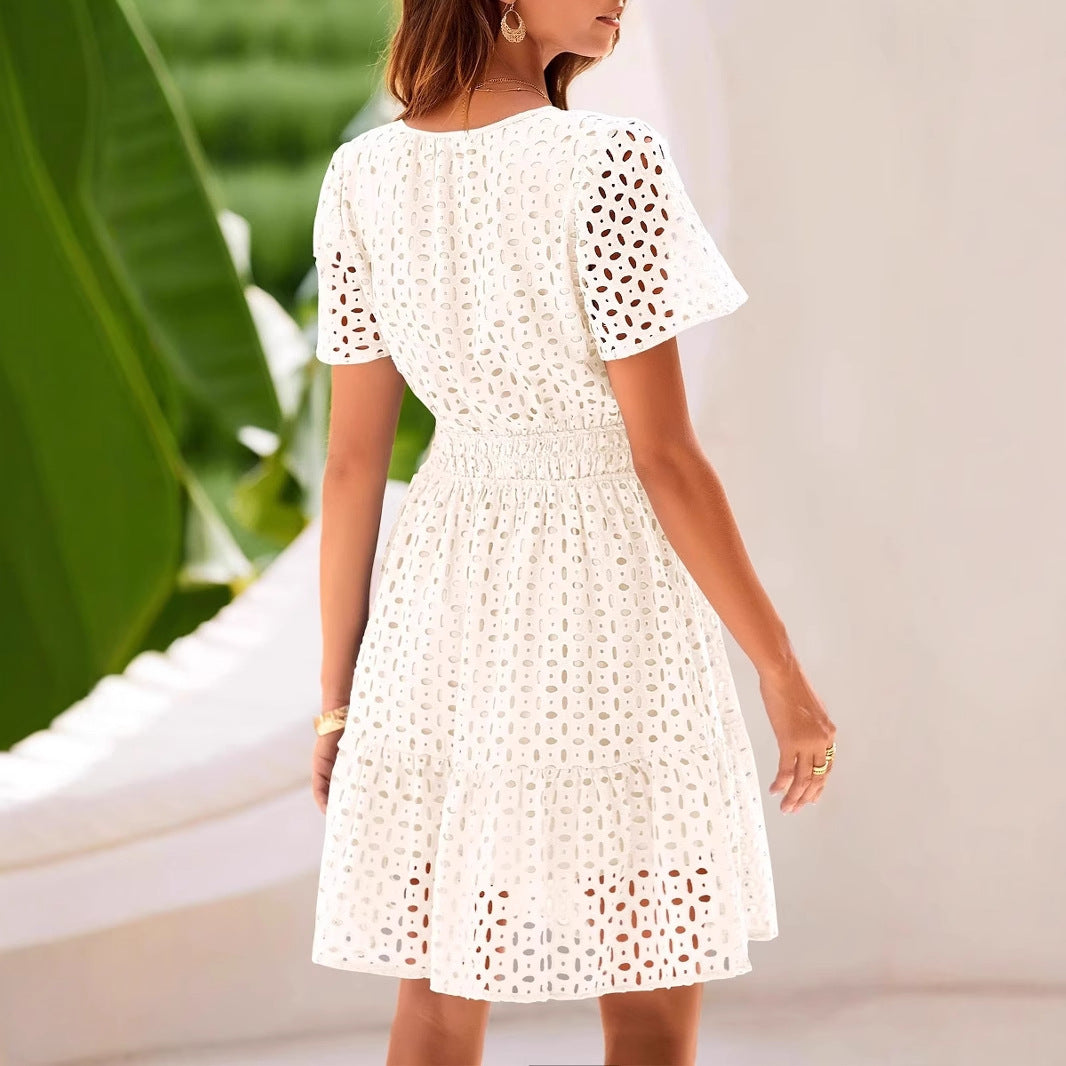 Elara | A-Line Dress Midi Length - Lumina