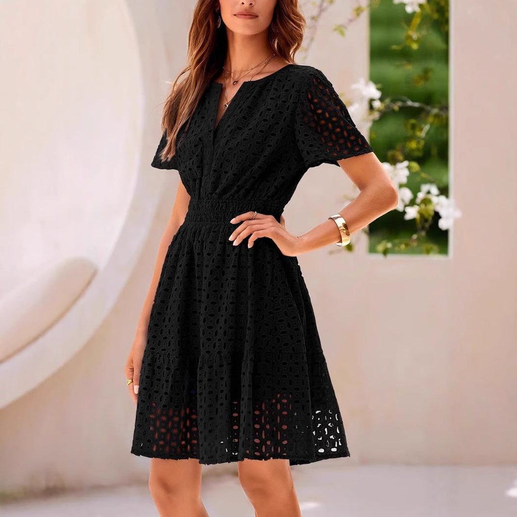 Elara | A-Line Dress Midi Length - Lumina