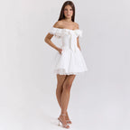 Nova | Off-Shoulder Dress with A-Line Fit - Lumina