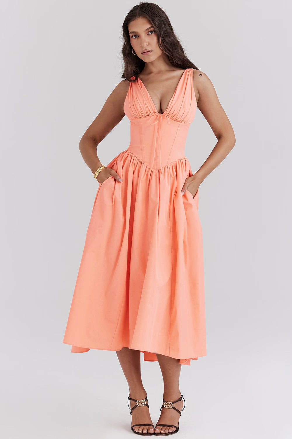 Nova | Evening Dress Sleeveless V-Neck - Lumina