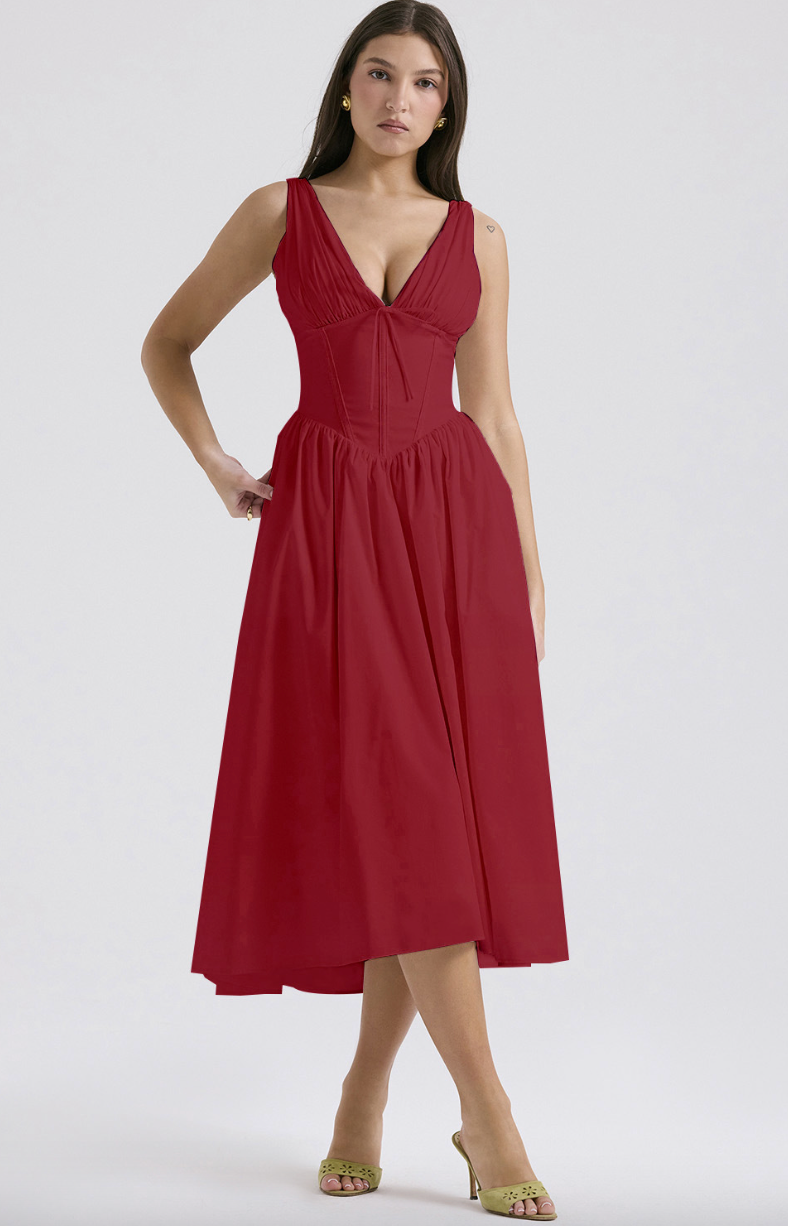Nova | Evening Dress Sleeveless V-Neck - Lumina